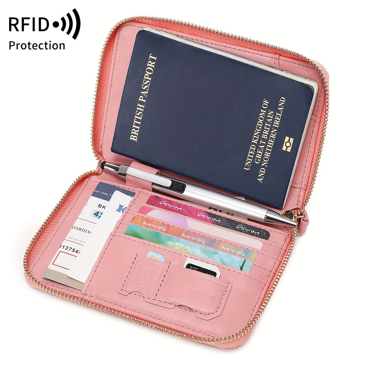 Portefeuille de voyage protégé RFID anti-vol