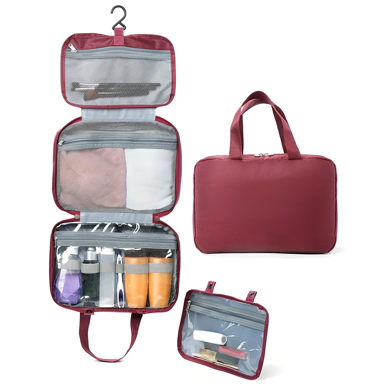 Sam | Organisateur de toilette de voyage compact et spacieux à plusieurs compartiments