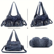 Beatrice | Sac messager en denim vintage lavé