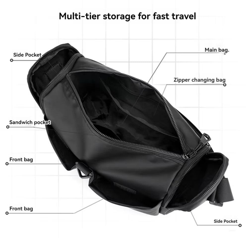 Mink | Sac messager en bandoulière pour homme, grande capacité, imperméable