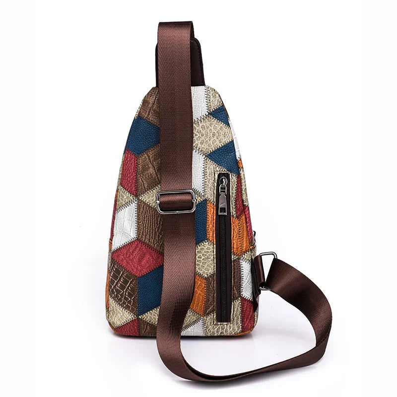 Keily | Sac à bandoulière pour femmes avec motif en relief et colorblock