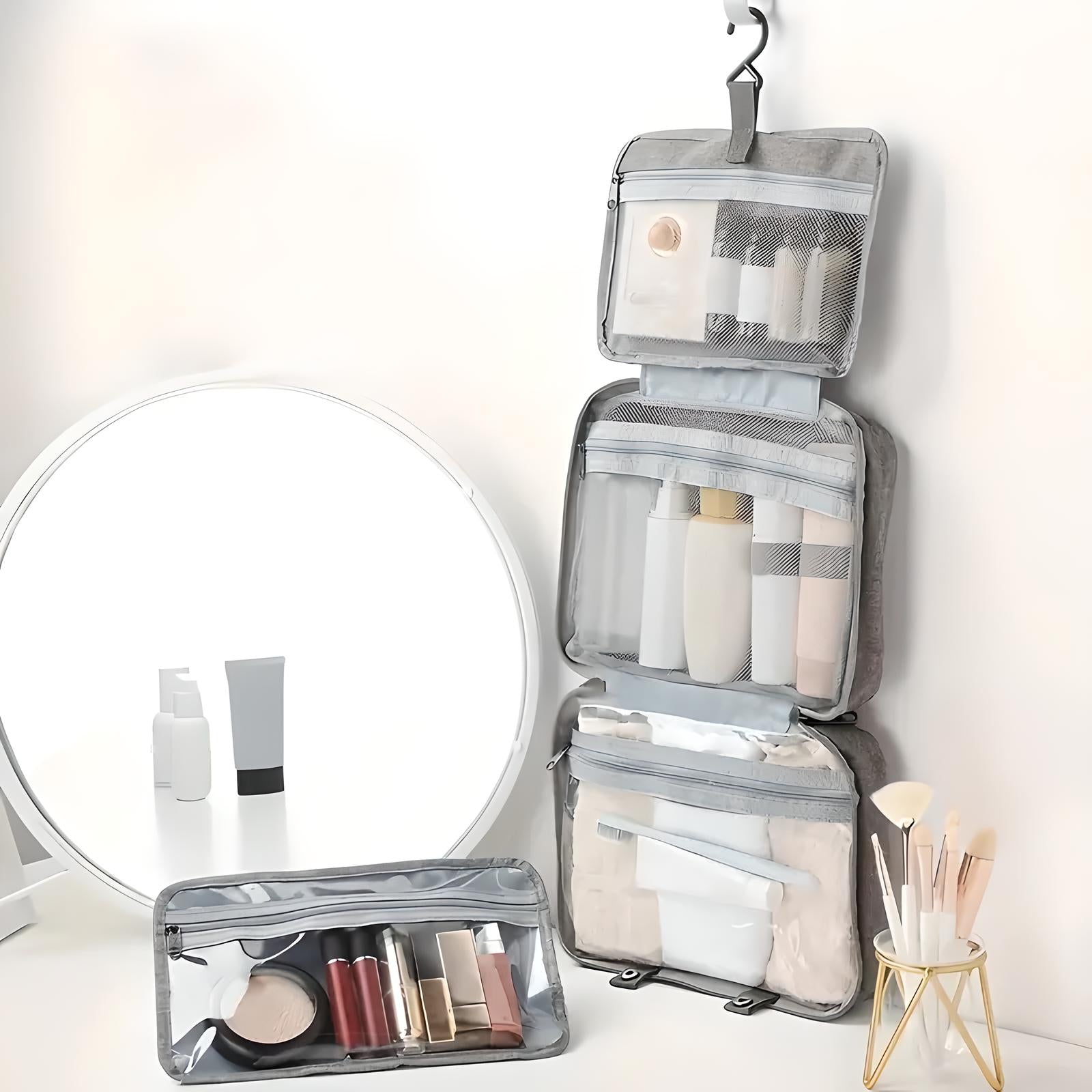 Sam | Organisateur de toilette de voyage compact et spacieux à plusieurs compartiments