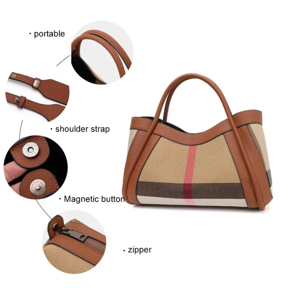 Sabrina | Grand Sac À Bandoulière en Cuir Patchwork pour Femme