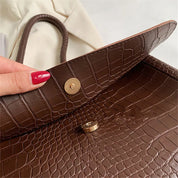 Alicia | Sac à bandoulière pour femmes à grande capacité avec motif crocodile chic