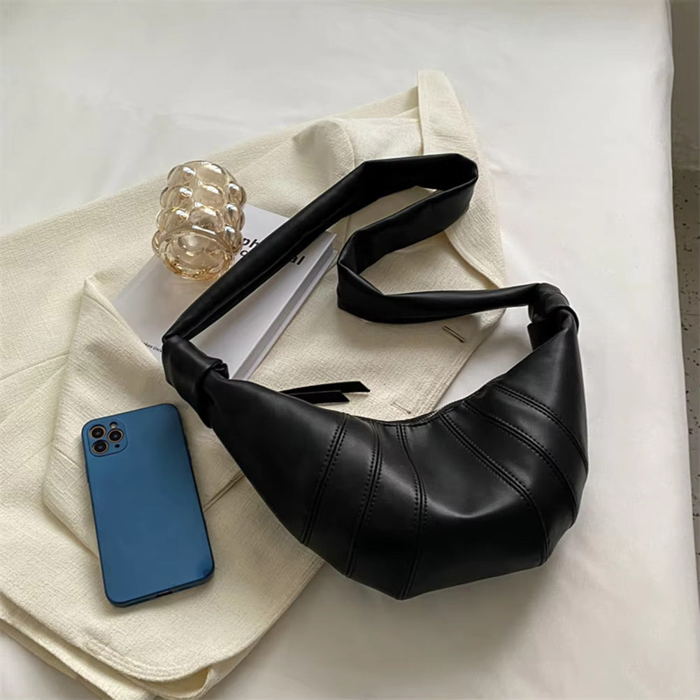 Lilitbeth | Sac bandoulière en cuir PU croissant chic pour femme