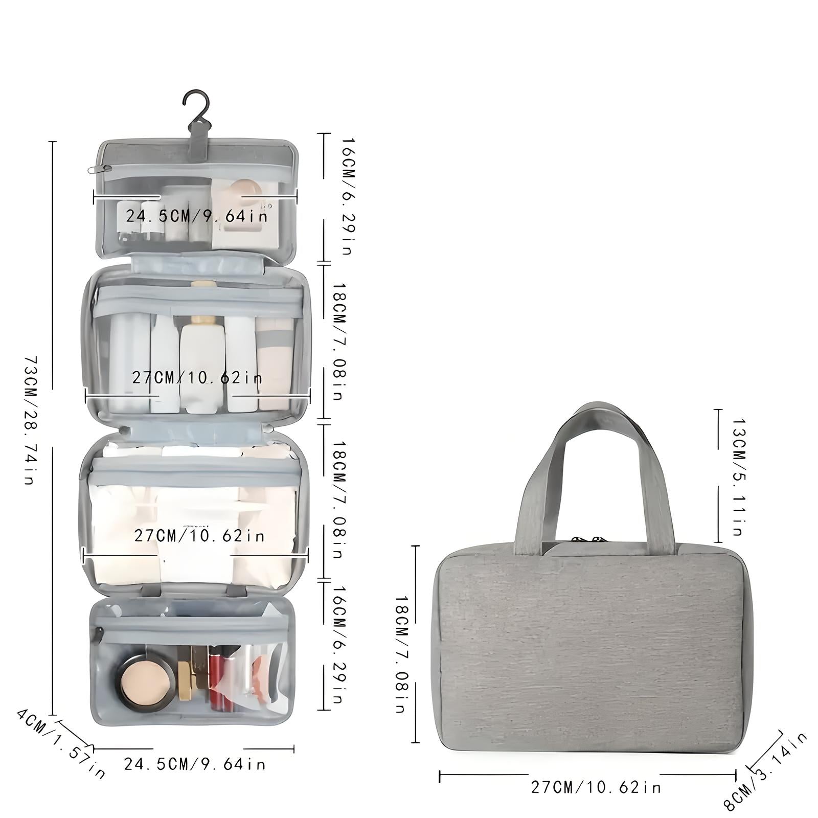 Sam | Organisateur de toilette de voyage compact et spacieux à plusieurs compartiments