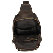 Jaxxon | Sac à bandoulière anti-vol en cuir véritable Crazy Horse rétro pour homme