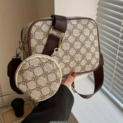 Sac à bandoulière en cuir avec motif géométrique Sunny