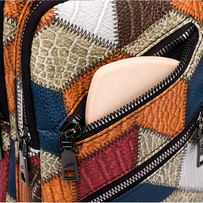 Keily | Sac à bandoulière pour femmes avec motif en relief et colorblock