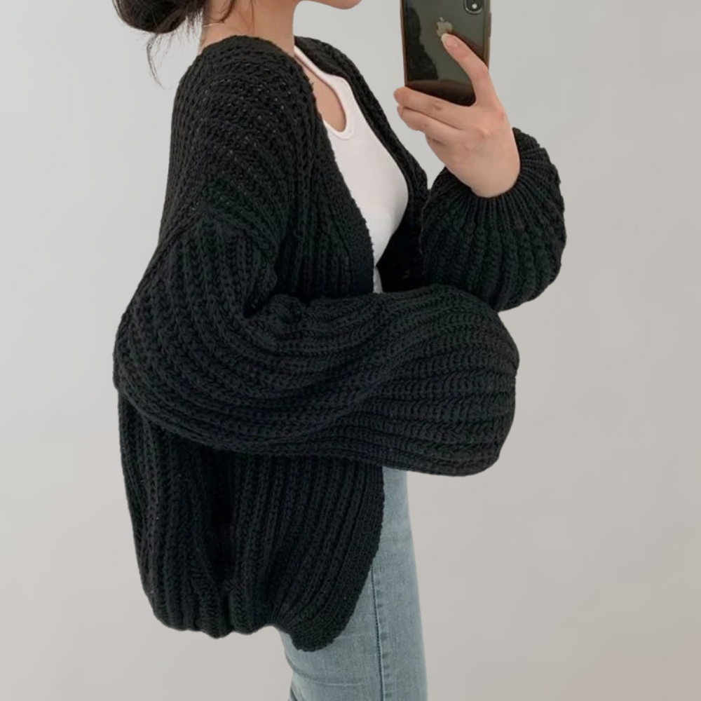 DONNA | Cardigan d'hiver en tricot tendance pour femmes