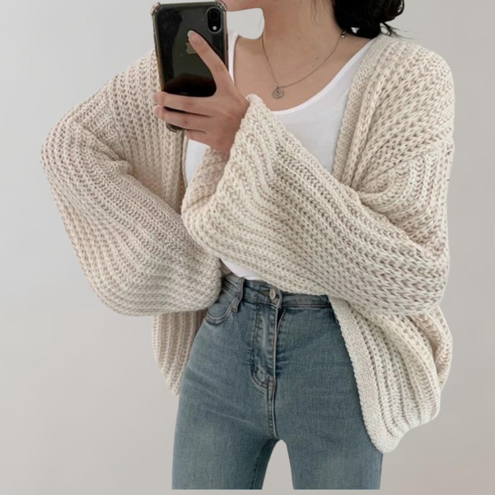 DONNA | Cardigan d'hiver en tricot tendance pour femmes