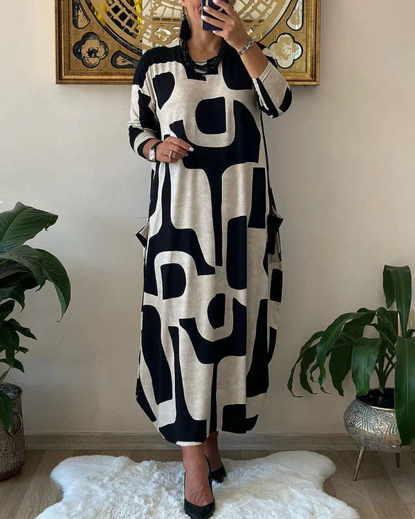 EMMA | Imprimé d'art robe maxi