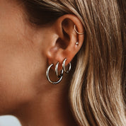 Mia | Boucles d'oreilles en argent classique pour le style et l'élégance