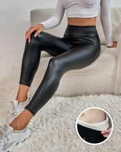 LAYLA | Legging en cuir et en polaire pour femmes