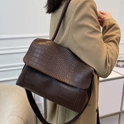 Alicia | Sac à bandoulière pour femmes à grande capacité avec motif crocodile chic