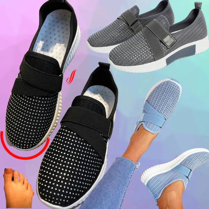 RINA | Baskets à enfiler femme avec velcro