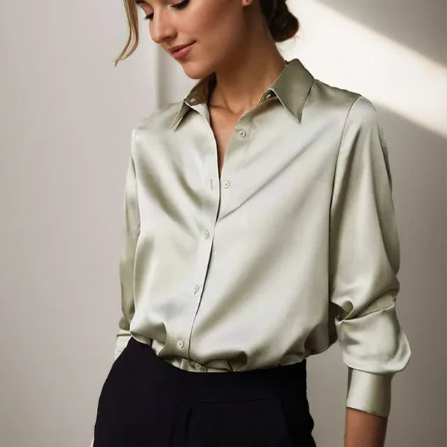 AMILY | Blouse en satin décontractée et ample