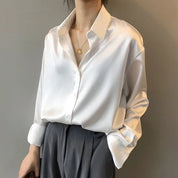 AMILY | Blouse en satin décontractée et ample