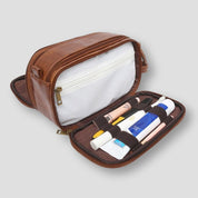 Voyage Régal | Trousse de Toilette de Voyage en Cuir Premium