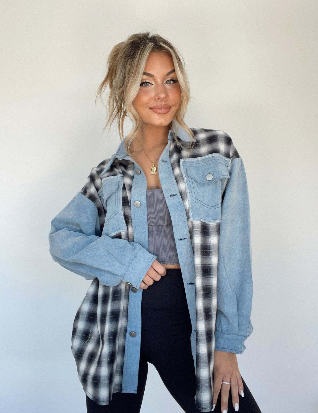 LILY | Chemise en denim rétro oversize stylée