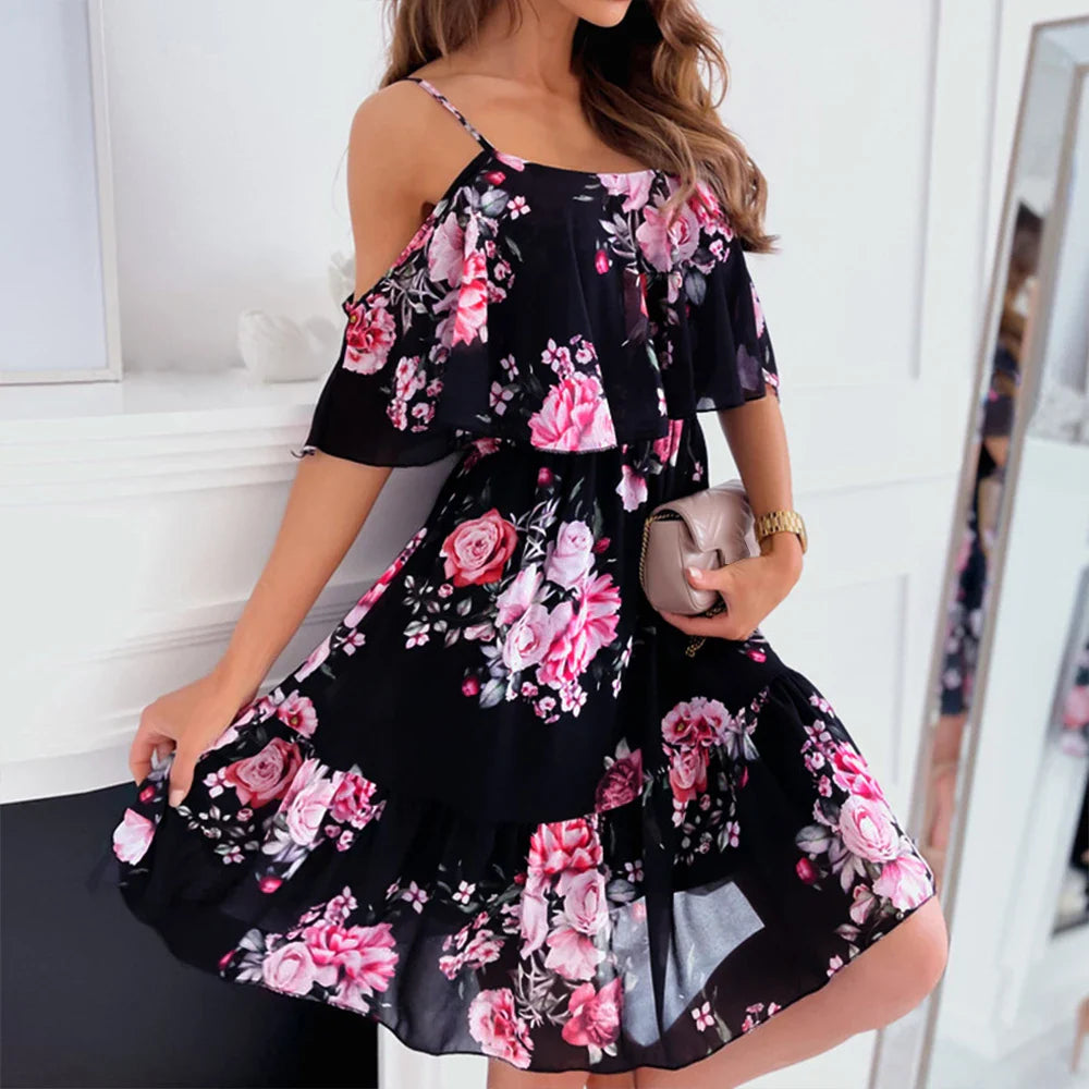 DIANE | Robe en chiffon à fleurs