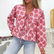 Macey | Blouse à imprimé floral à manches longues stylée