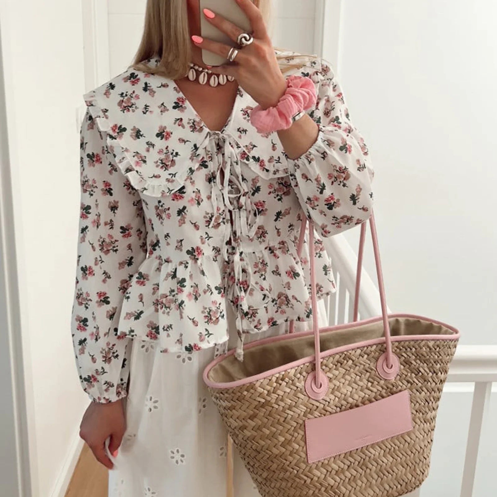 Macey | Blouse à imprimé floral à manches longues stylée