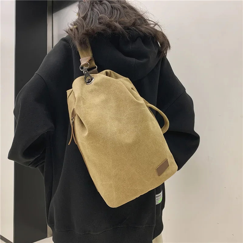 Bridger | Grand Sac à Bandoulière Vintage en Toile pour Voyage