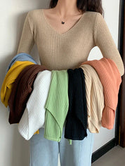 SOFIA | Pull en tricot à côtes slim