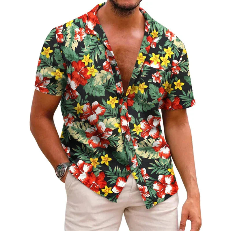 AARON | Chemise florale pour hommes