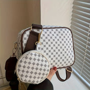 Sac à bandoulière en cuir avec motif géométrique Sunny