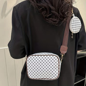 Sac à bandoulière en cuir avec motif géométrique Sunny