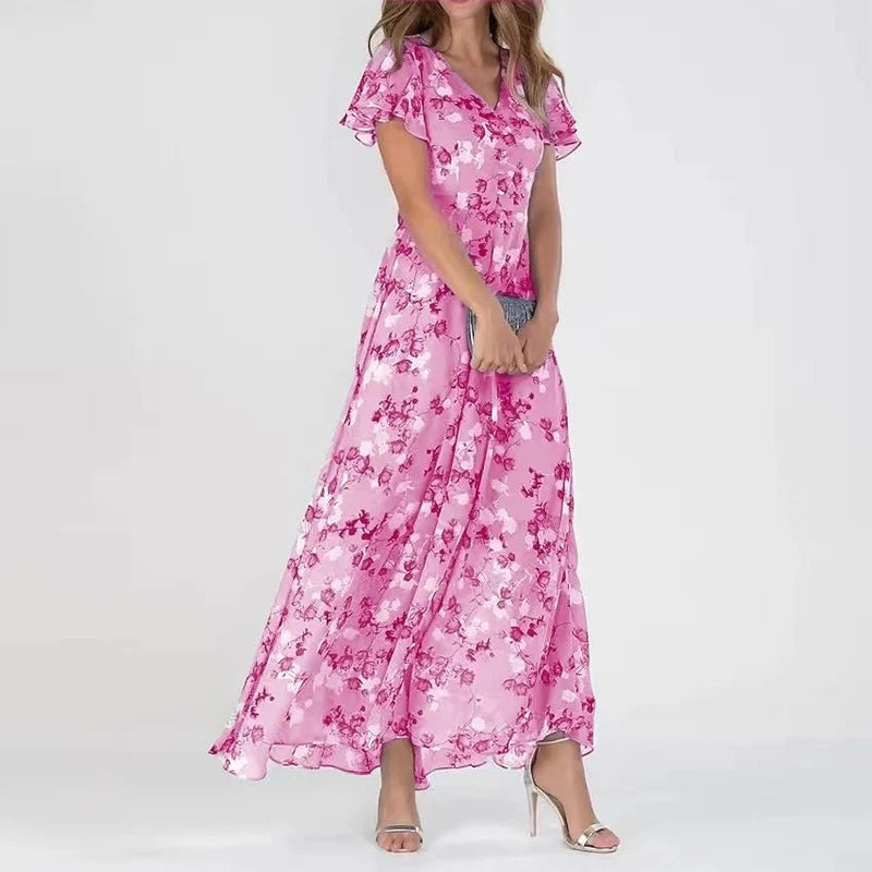 Lilia | Robe midi florale élégante